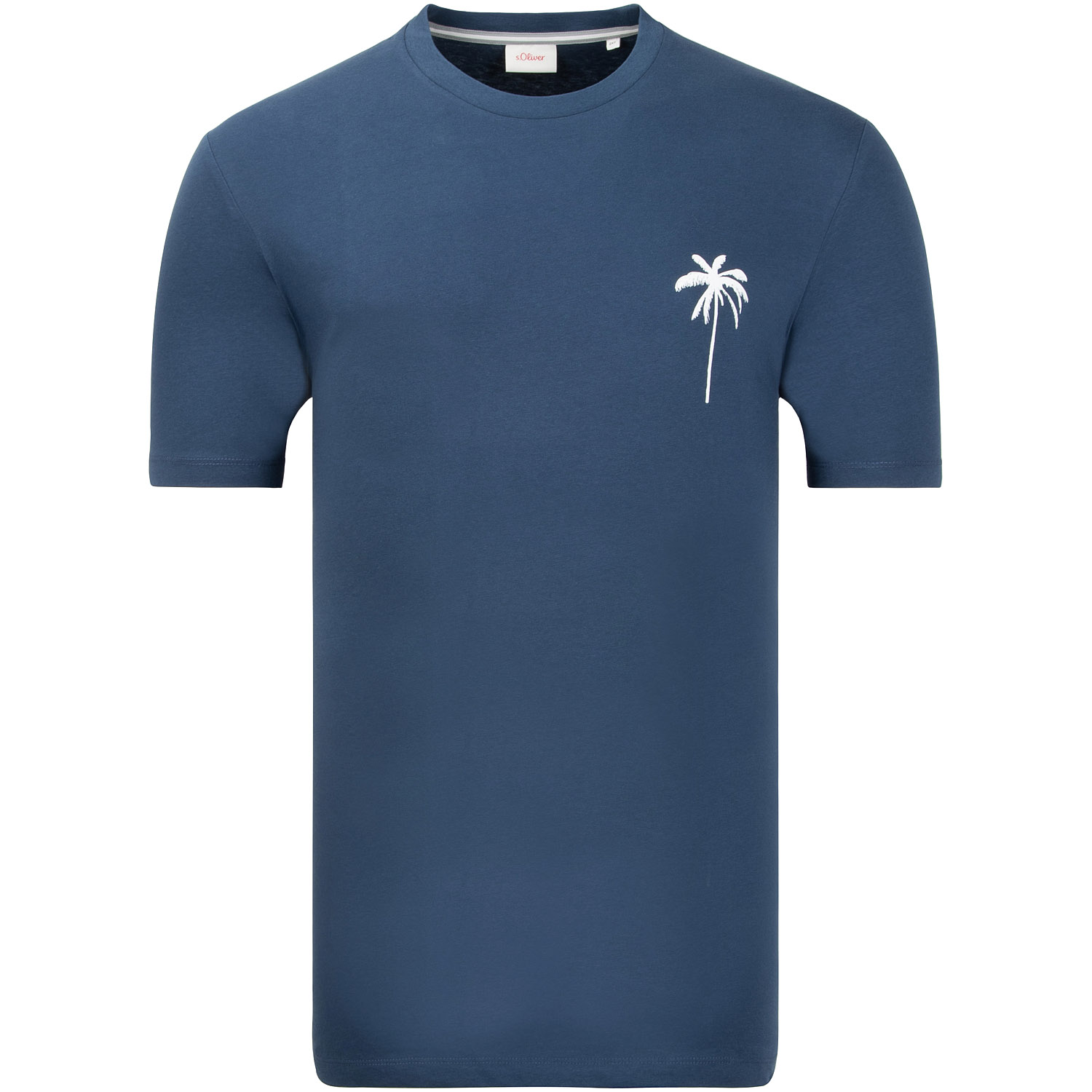 S.OLIVER T-Shirt - Herrenmode Übergrößen blau kaufen lang in EXTRA