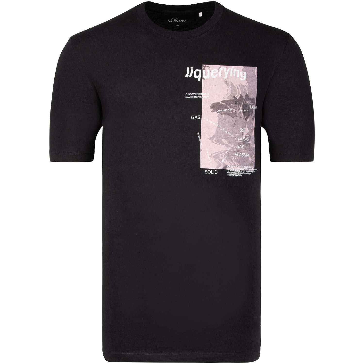 S.OLIVER T-Shirt - EXTRA lang schwarz Übergrößen Herrenmode kaufen in
