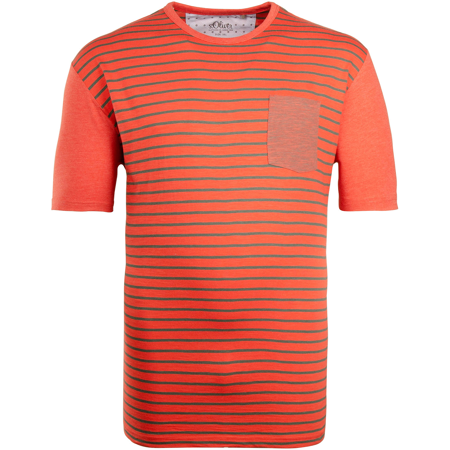 S.OLIVER T-Shirt orange Herrenmode in Übergrößen kaufen